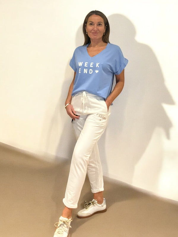 T- Shirt week-end bleu
