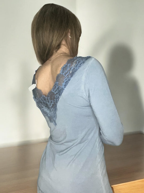 Top Cactus bleu jeans