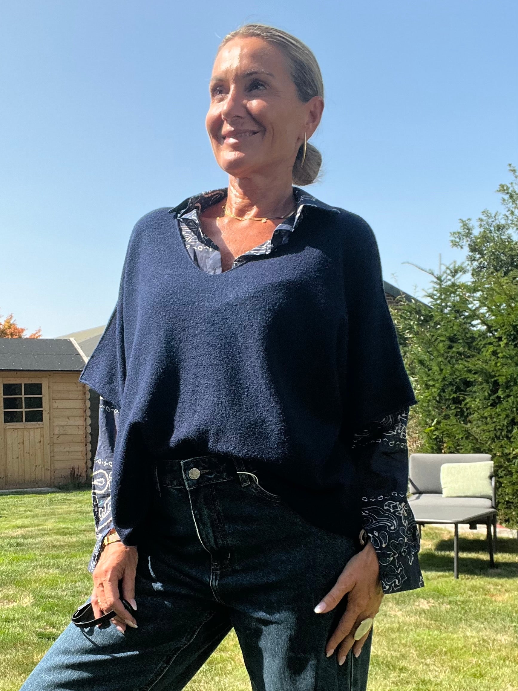 Pull Chacha bleu Marine