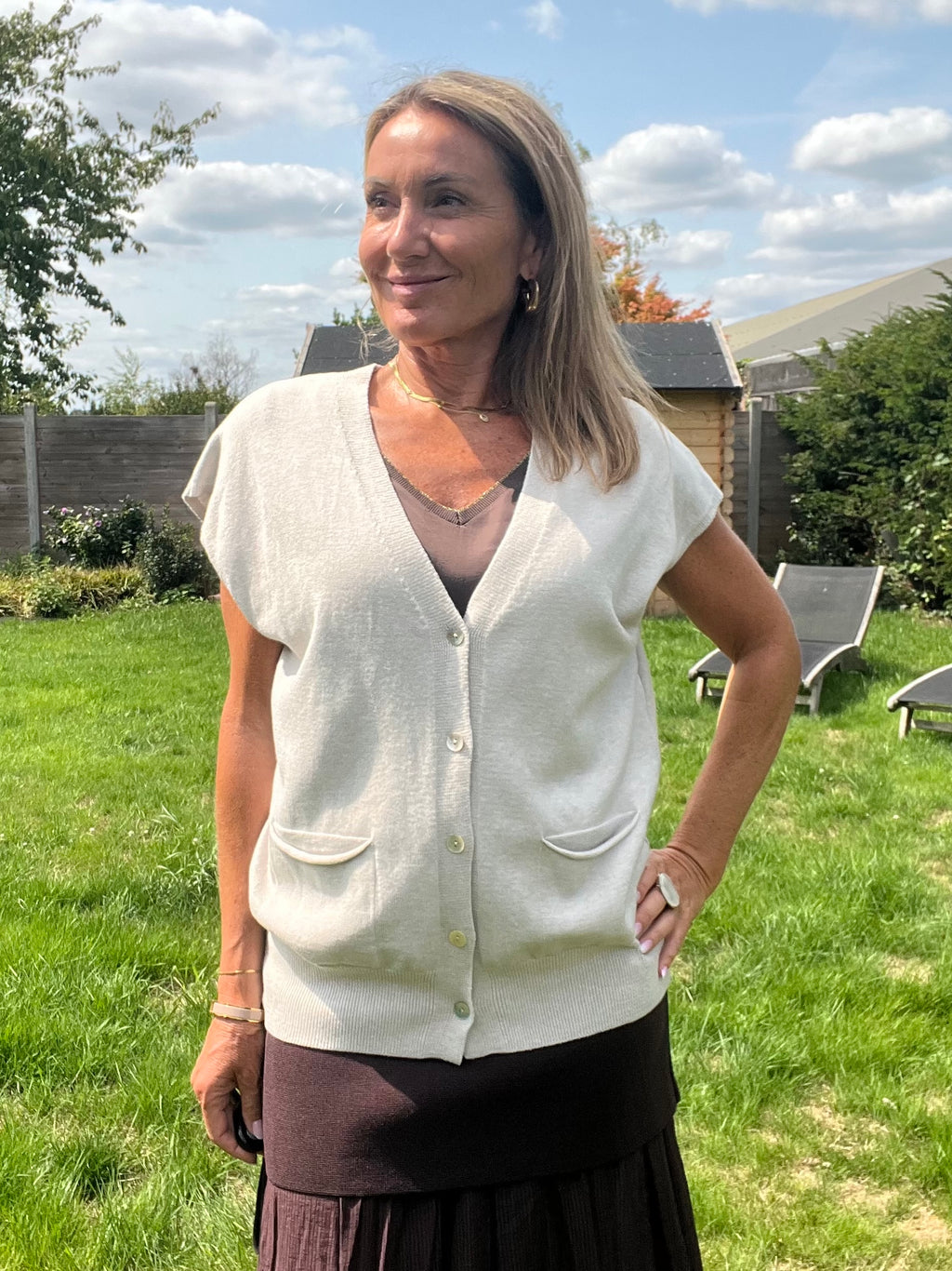Pull Manel beige