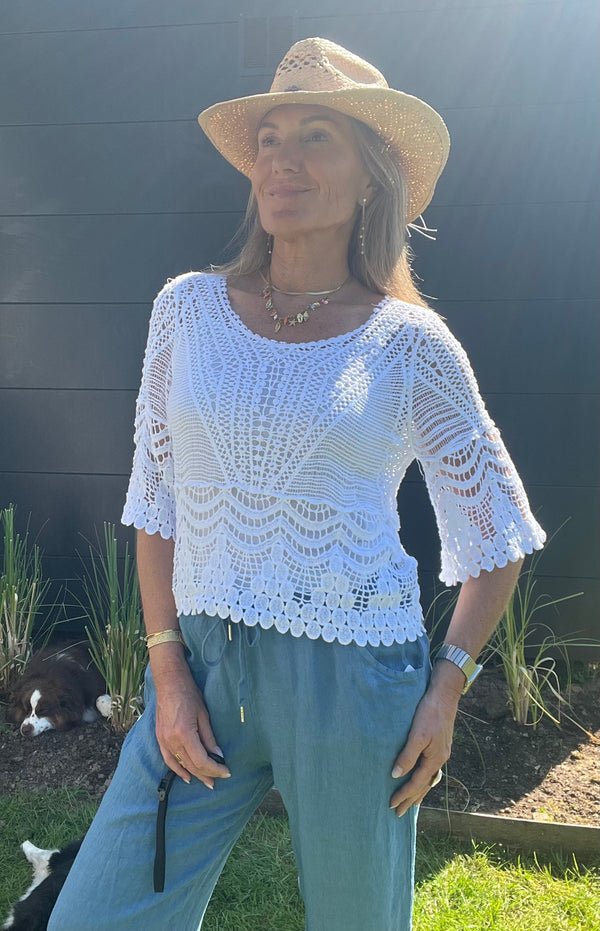 Pull Milou blanc