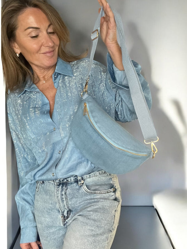 Sac Banane jeans clairs