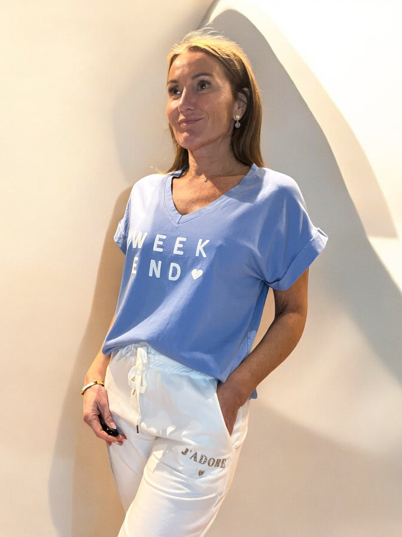 T- Shirt week-end bleu