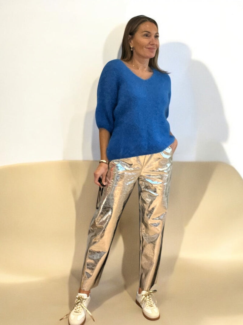 Pantalon Alicia argenté