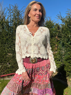 Gilet Crochet Maya beige